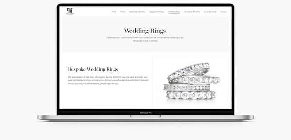 DM Bespoke Jewellery website