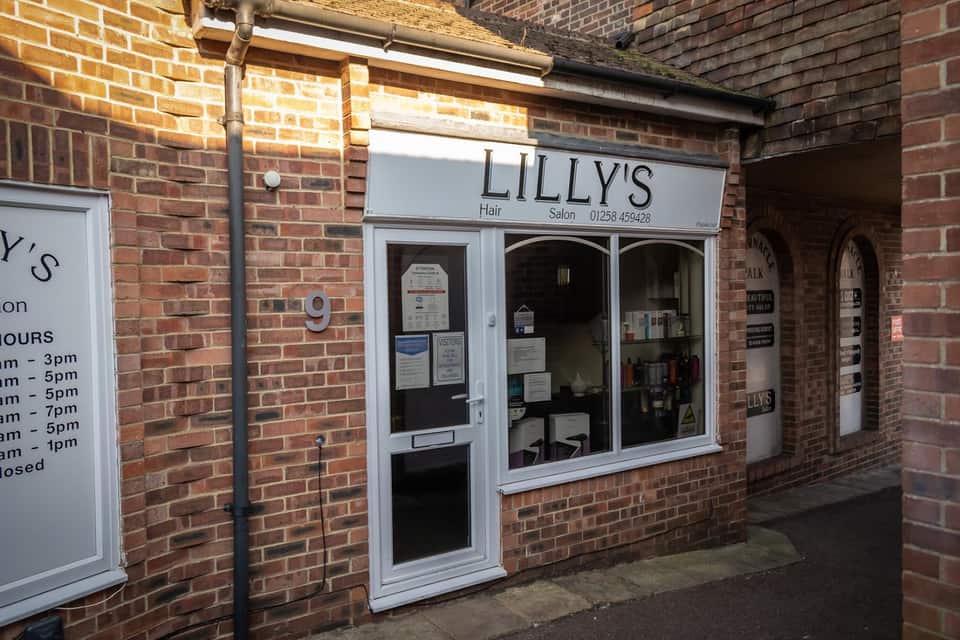 Lilly's Hair Salon shopfront on Tabernacle Walk